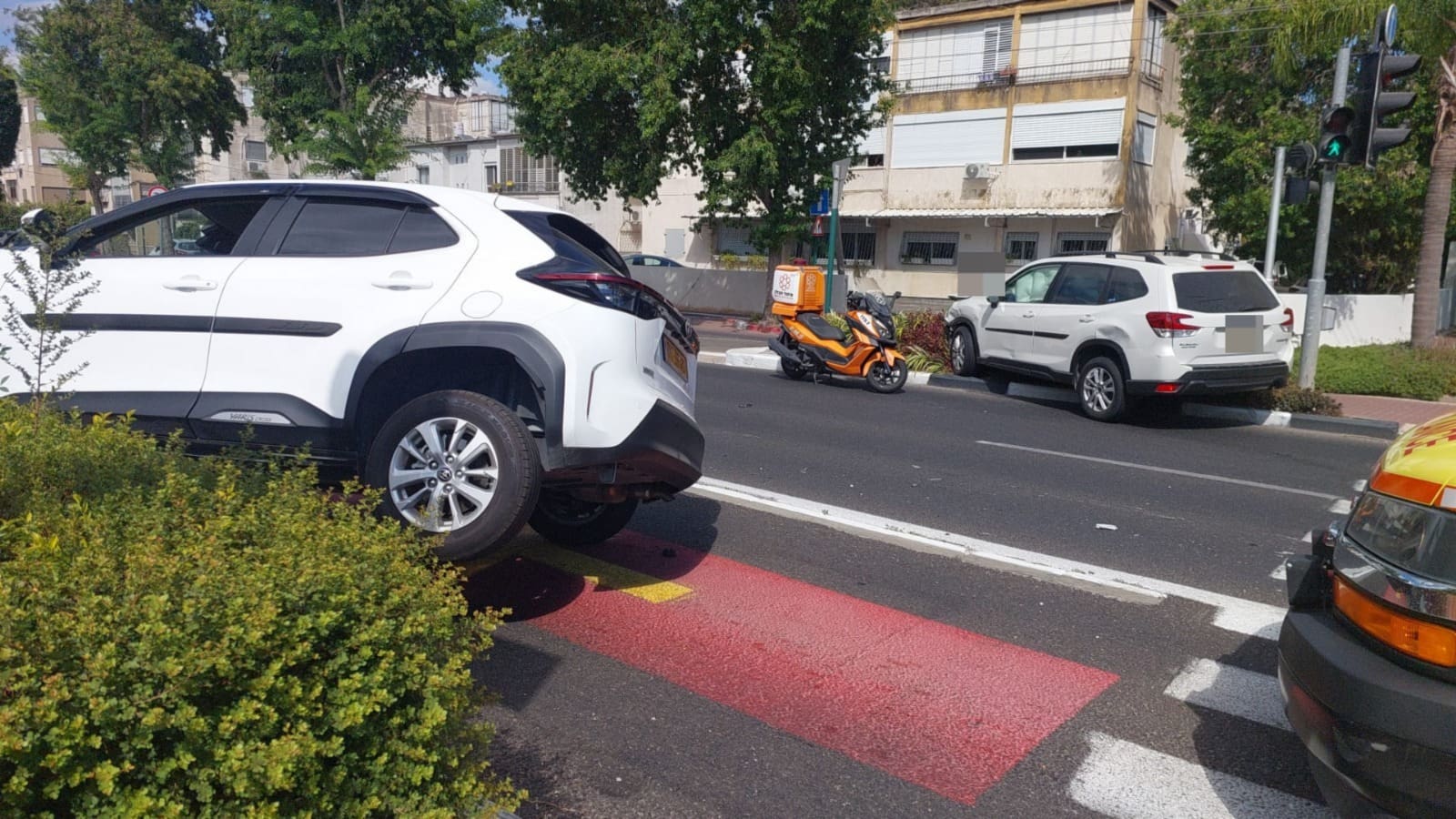 תאונה עם מעורבות שני כלי רכב (צילום: איחוד הצלה)