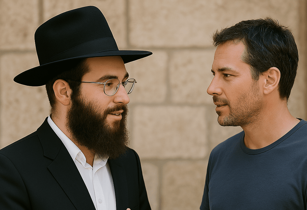 שני אנשים מרקעים שונים (אילוסטרציה AI)