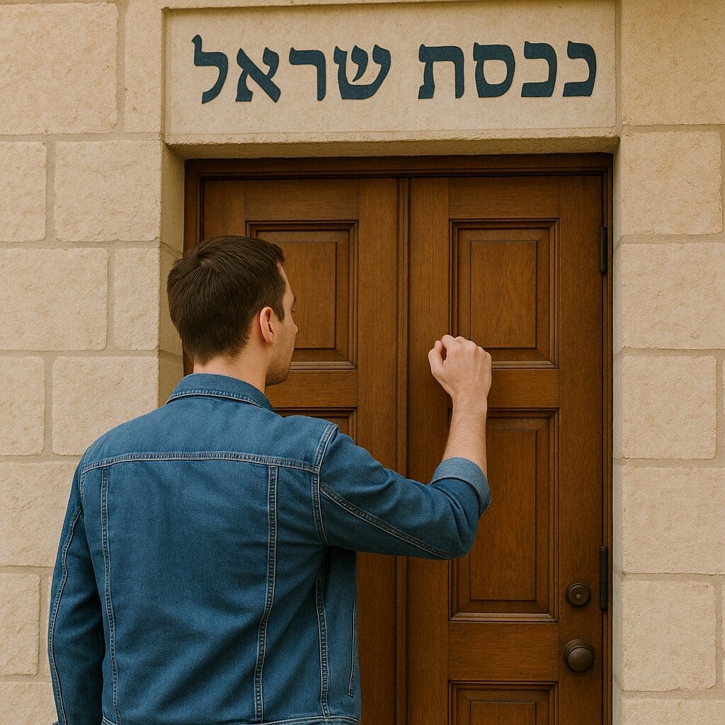 דפיקה על דלת כנסת ישראל (אילוסטרציה AI)