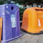 פחי מחזור בחיפה (צילום: שרון לייבל)