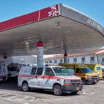 אמבולנסים של מד״א ברחבת המיון ברמב״ם (צילום: שרון לייבל)