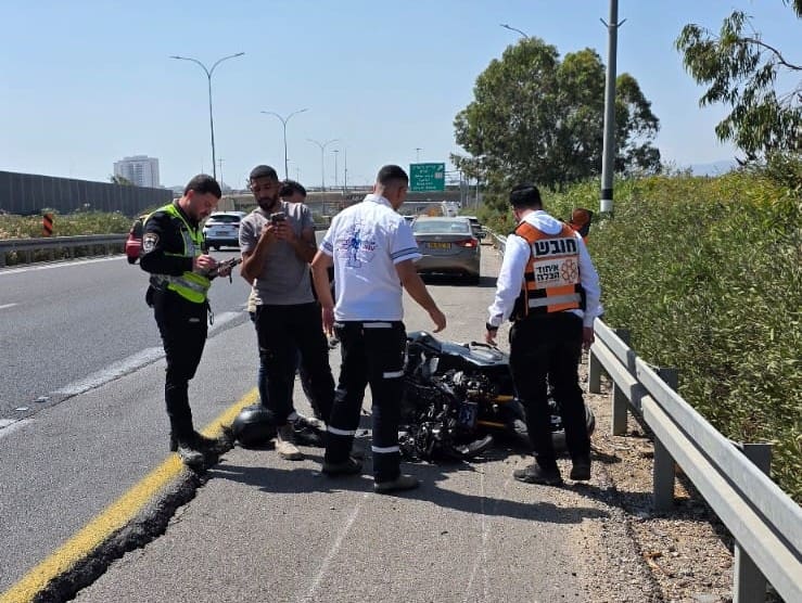 תאונת אופנוע (צילום: איחוד הצלה)