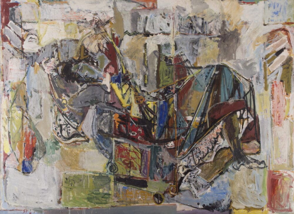 יחזקאל שטרייכמן, אישה שוכבת, 1957,קרדיט (צילום: מוזיאון חיפה לאמנות)