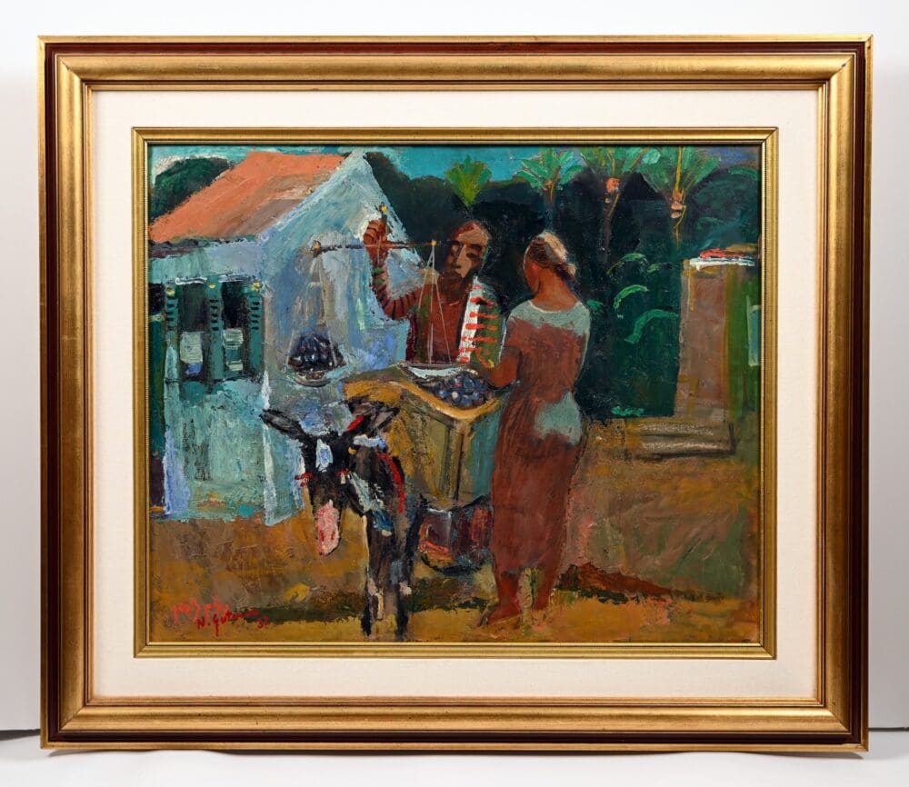 מוכר התאנים, 1932, נחום גוטמן. מתנת משפחת שוסטרמן (צילום: מוזיאוני חיפה)