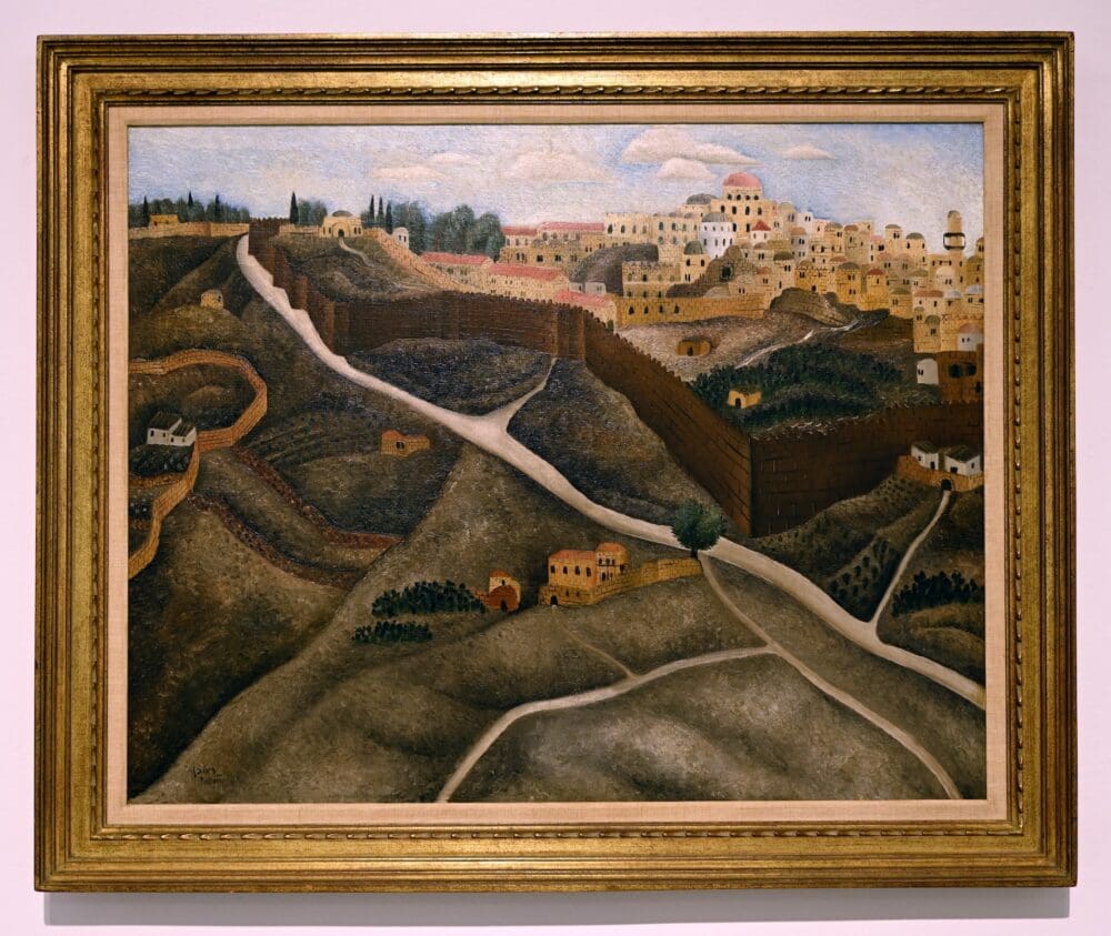 ראובן רובין, ירושלים העתיקה, 1927, קרדיט (צילום: מוזיאון חיפה לאמנות)