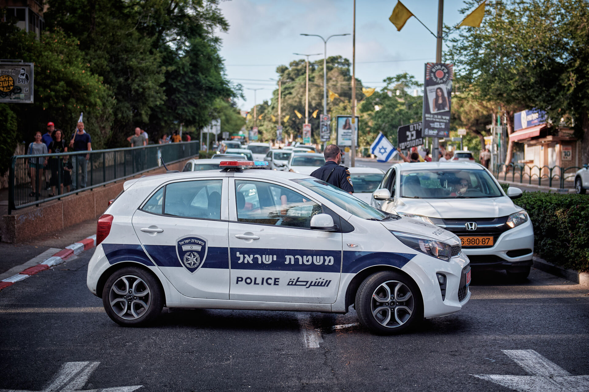 סגירת כביש בחיפה - אילוסטרציה (צילום: שרון לייבל)