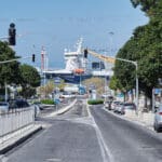 שד׳ בן גוריון והבריכה המערבית בנמל חיפה (צילום: שרון לייבל)