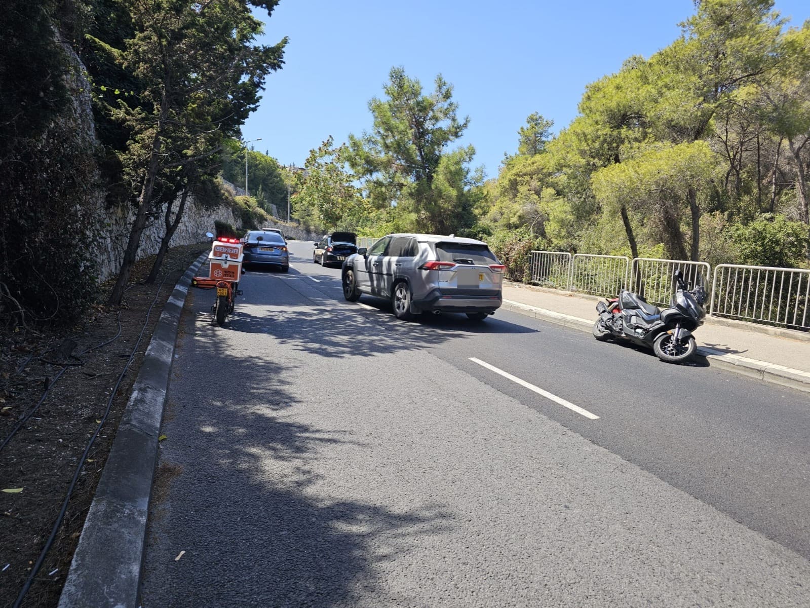 תאונה עם אופנוע (צילום: איחוד הצלה)