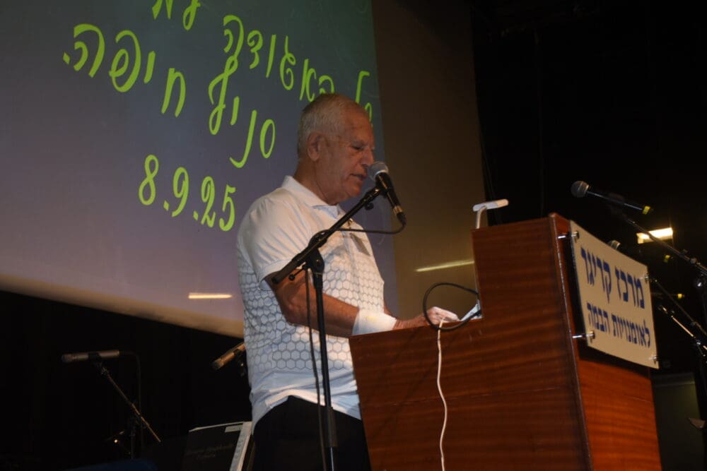 בני ברנשטוק, יו"ר וועדת היגוי של האגודה למלחמה בסרטן, סניף חיפה (צילום: שרון)