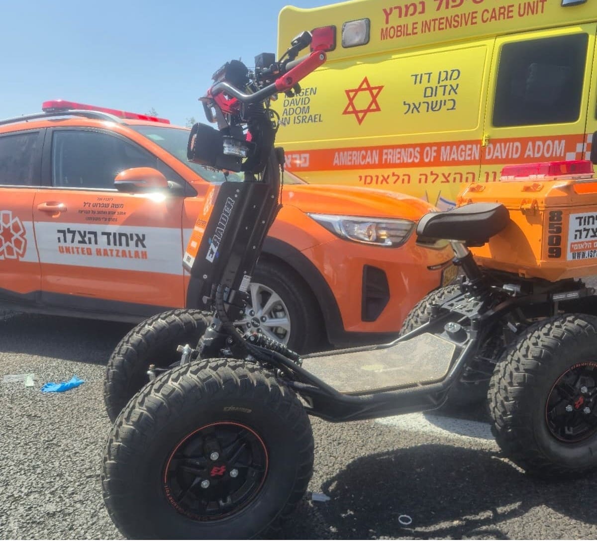 תאונת דריסה בכביש 22 (צילום: איחוד הצלה)
