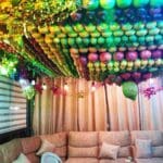 סוכת בית בשכונת השומרונים, חולון – גג הסוכה אשר בחדר האורחים (צילום: רחלי אורבך)