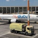 מטוס נוסעים – של פליי דובאי – Fly Dubai – שדה התעופה בן גורון (צילום – ירון כרמי)
