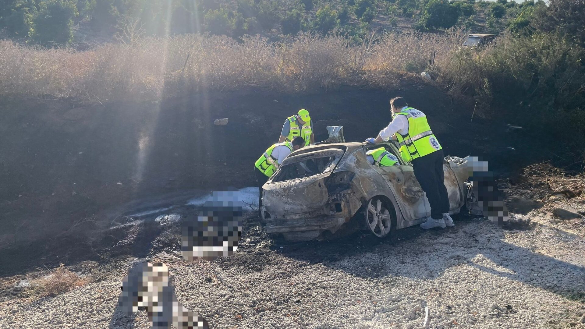 אישה נהרגה בתאונה בכביש החוף (כביש 2) סמוך למושב הבונים (צילום: זק״א)