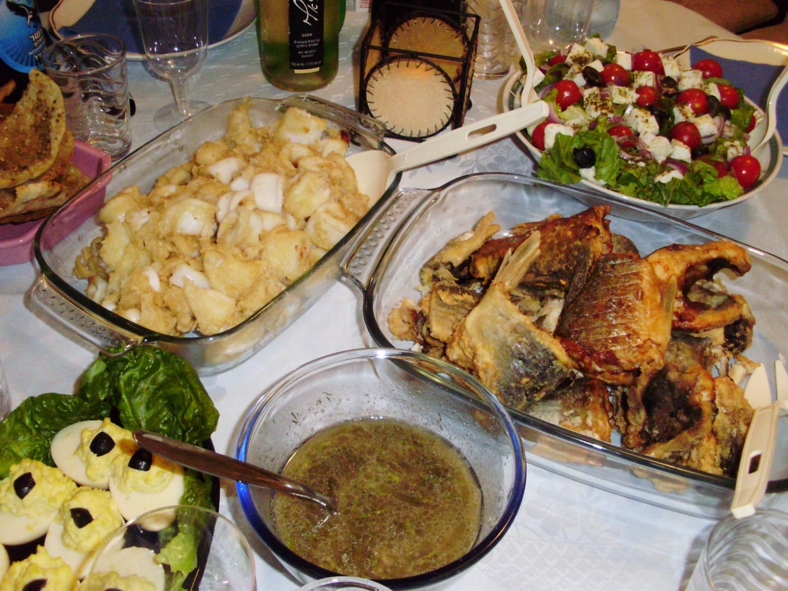 מאכלי ים שונים (צילום: מוטי מנדלסון)