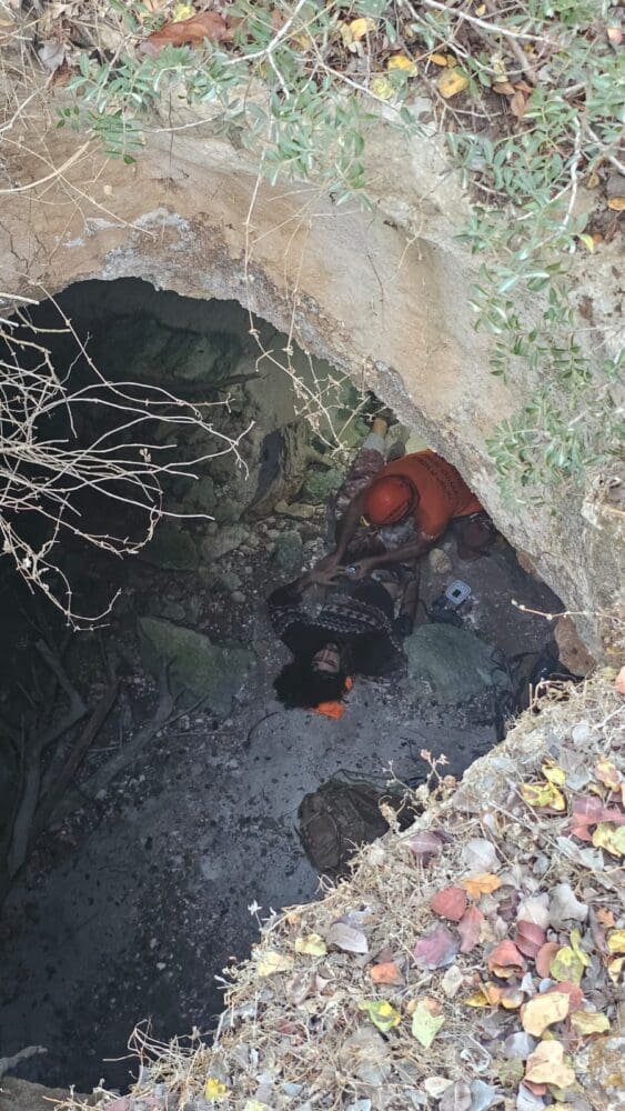 מבצע חילוץ מורכב של מטייל שאותר בקרבת חרבת חגלון (צילום: יחידת החילוץ "גליל-כרמל")