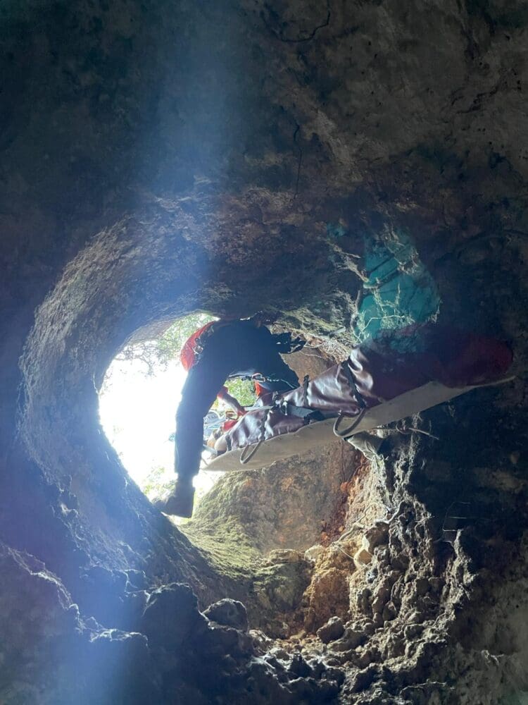 מבצע חילוץ מורכב של מטייל שאותר בקרבת חרבת חגלון (צילום: יחידת החילוץ "גליל-כרמל")