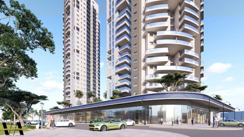 תוכנית להתחדשות עירונית מתחם שרת טירת כרמל (קרדיט: משרד צחי וזאנה אדריכלים)