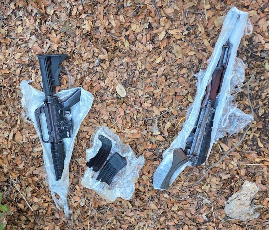 נשקים שנתפסו (צילום: משטרת ישראל)