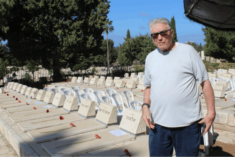 דודו יוגב, יליד קפריסין, ממייסדי ארגון מעפילי קפריסין ומארגן הטקס (צילום: אלי גולינסקי)