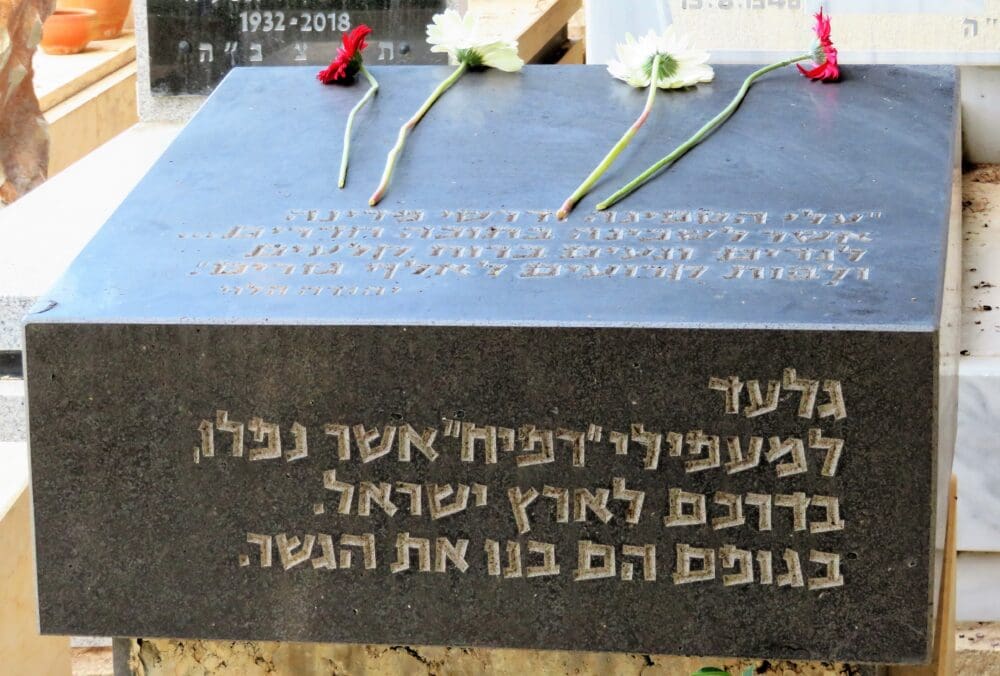 גל-עד לנספי ספינת המעפילים "רפיח" בבית העלמין בחיפה (צילום: יעל הורוביץ)