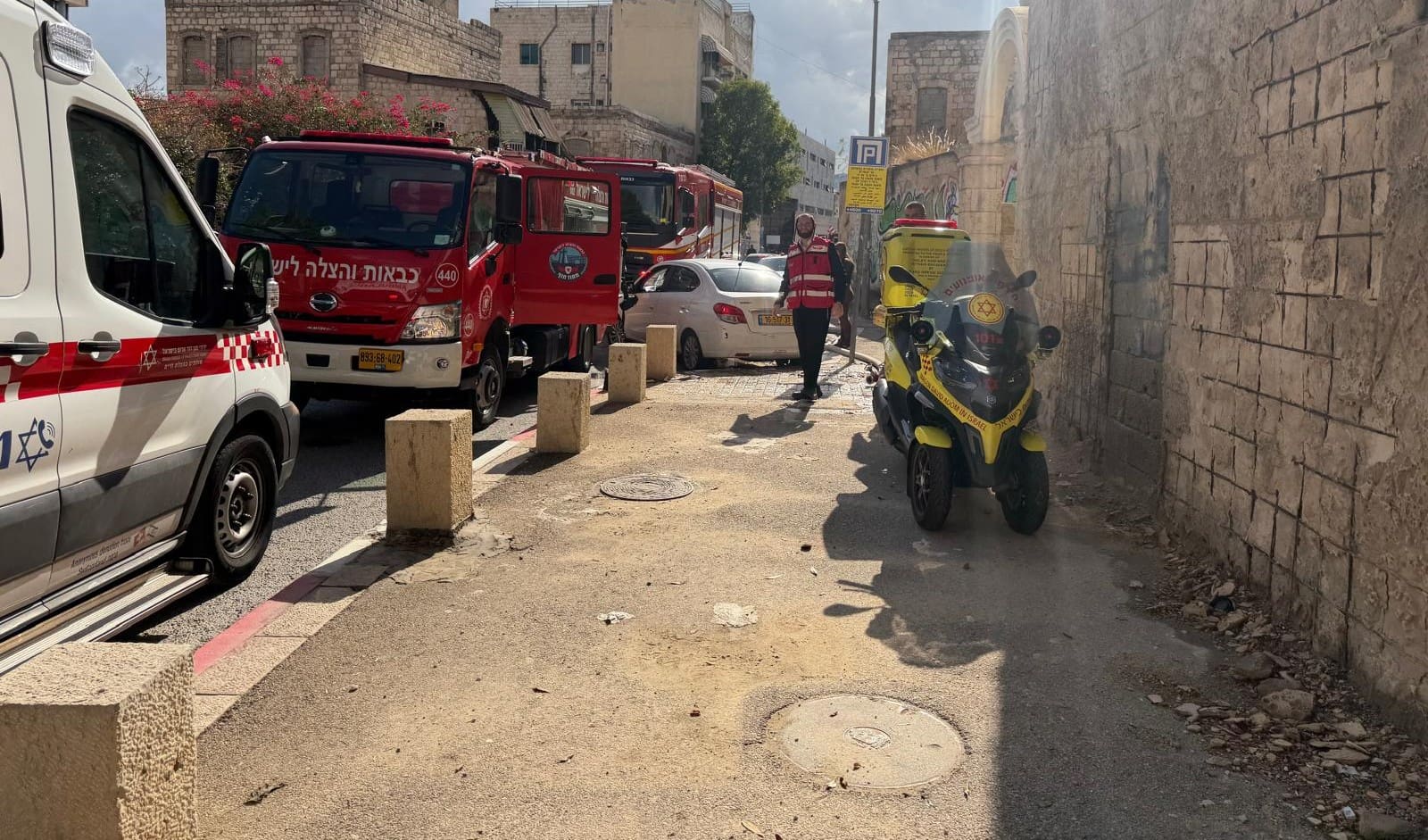 שריפה בעיר התחתית (צילום: כיבוי והצלה)