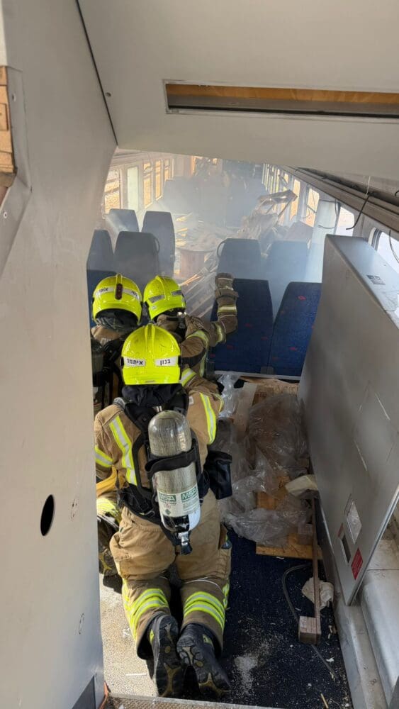 תרגיל מסכם של כבאות והצלה ורכבת ישראל (צילום: כבאות והצלה)