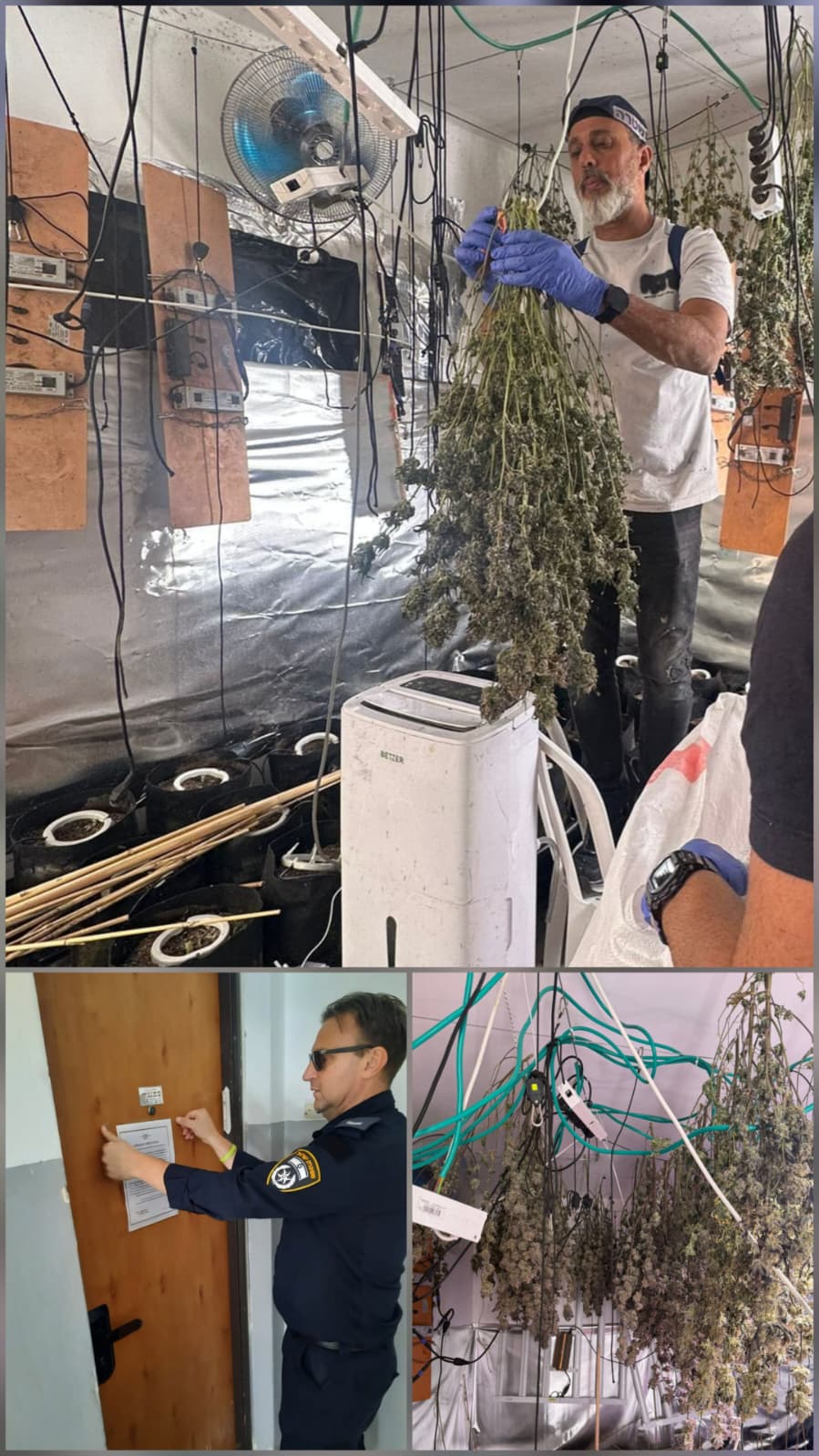 מעבדת סמים בקריית אתא (צילום: משטרת ישראל)