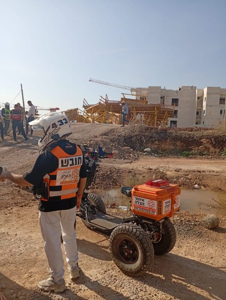 אתר בנייה בגבעת הכלניות (צילום: איחוד הצלה)