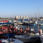המרינה של עכו – תיירים על סירות (צילום: ירון כרמי)