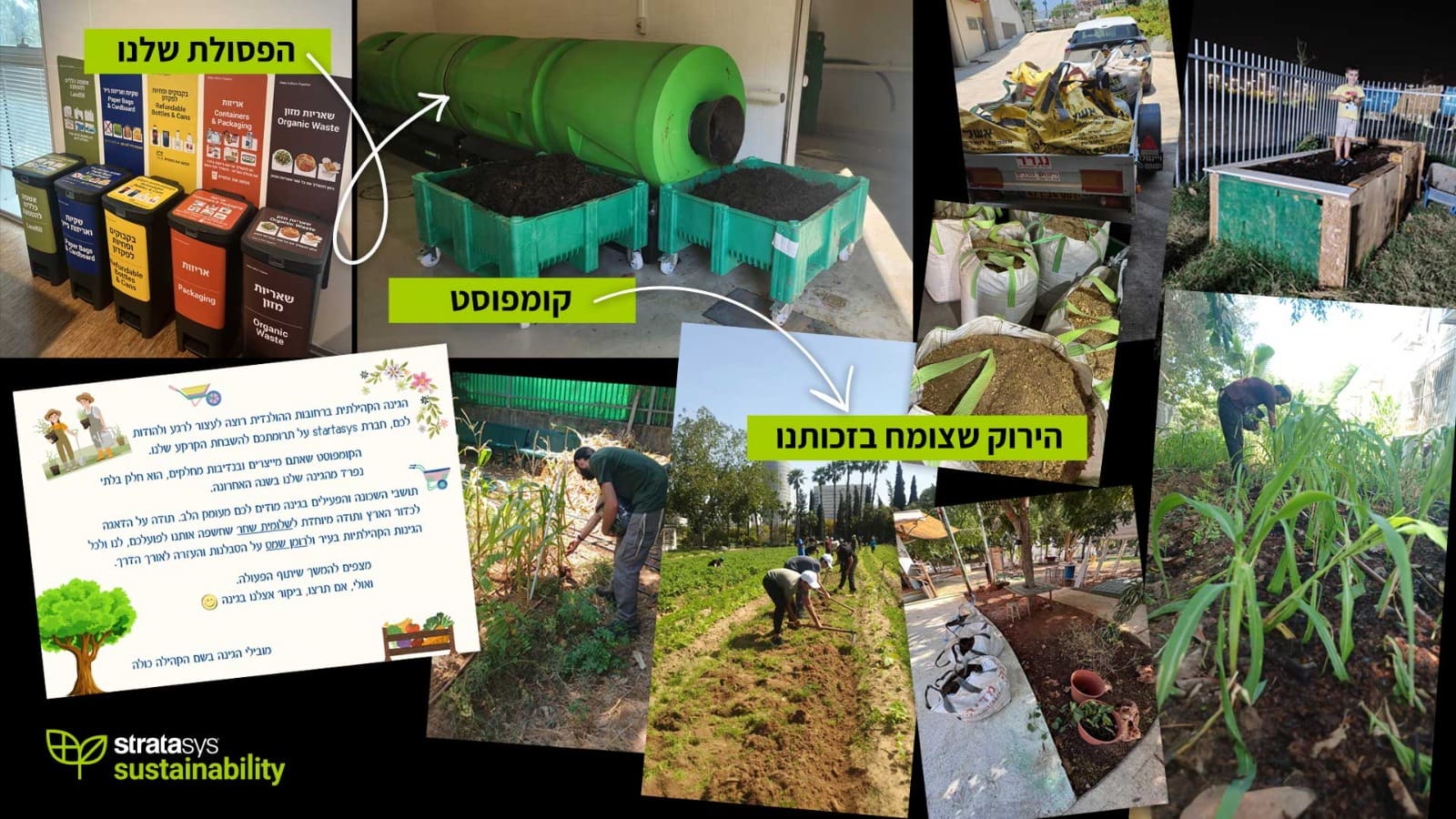פוסטר קיימות (צילום: סטרטסיס)