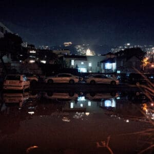 גשם, כביש, הצפה, שלולית, חורף, סכנה, רטוב, כרמל, דצמבר, ביירון