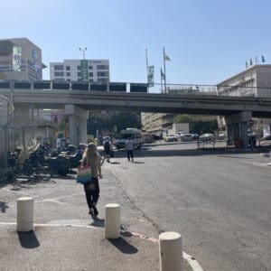 no_pavement_outside_haifa_central_train station