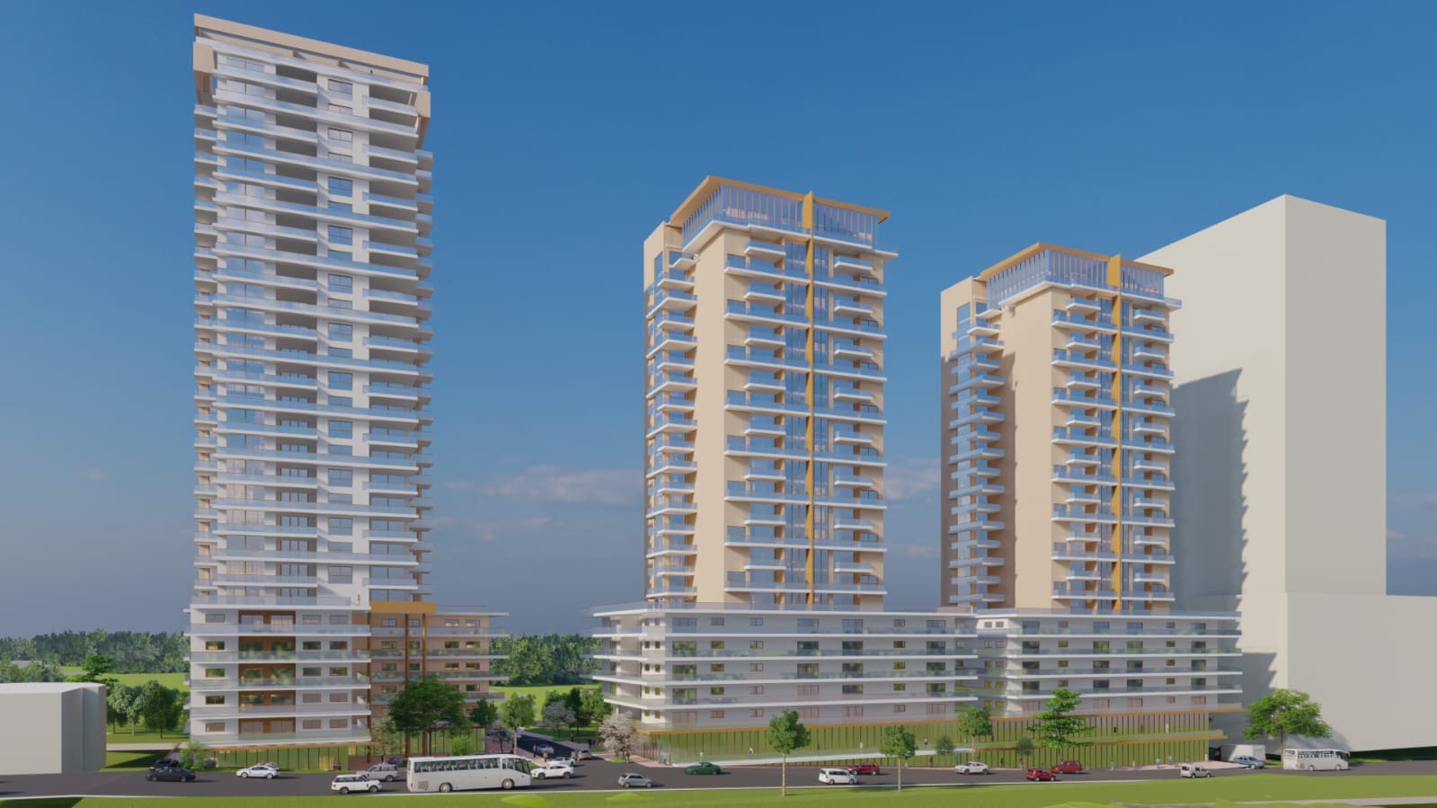 התחדשות עירונית טירת כרמל - הדמייה (קרדיט: אדריכל אריה מאייר)