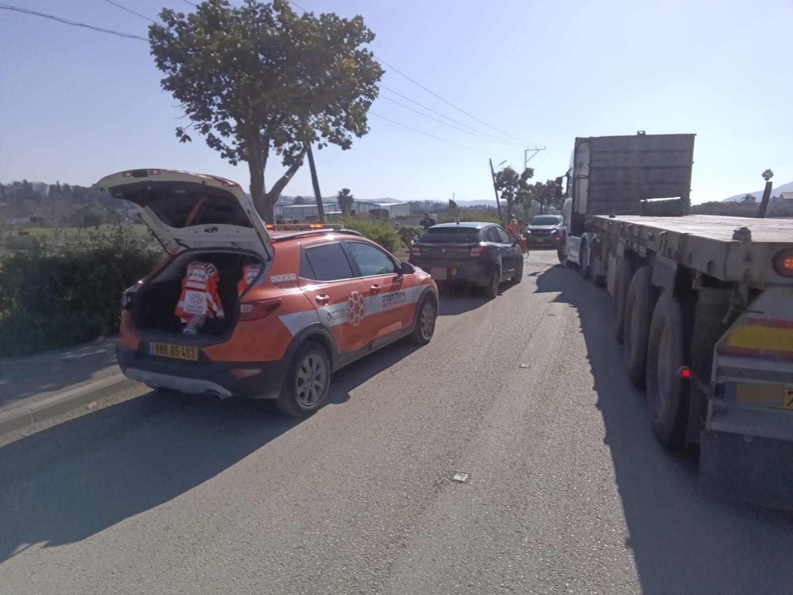 תאונה בצומת רכסים (צילום: איחוד הצלה)