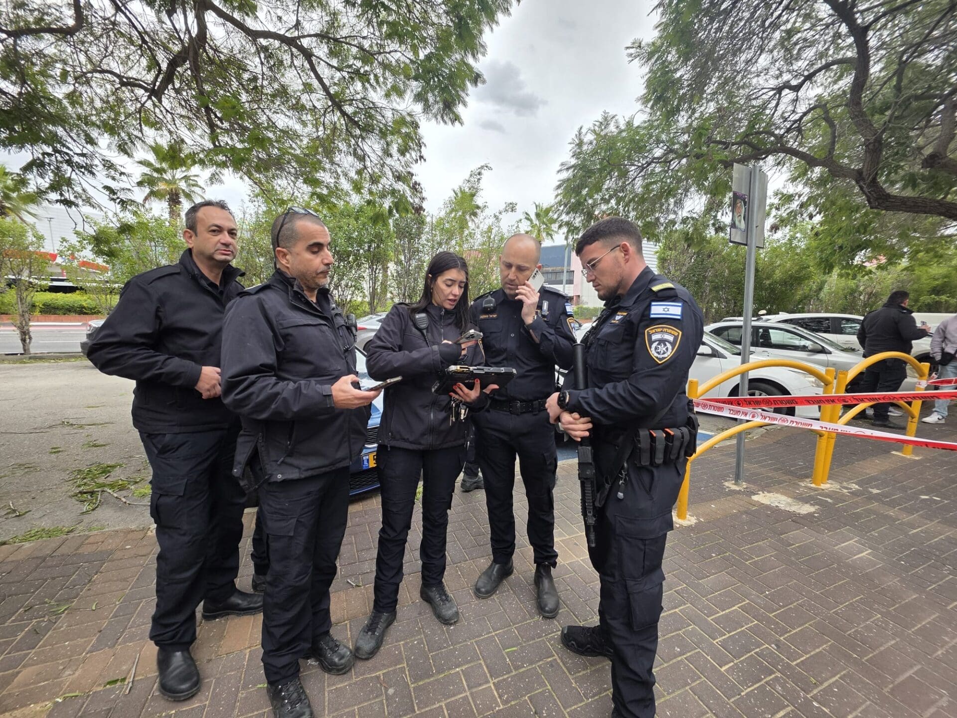 אירוע הצתת שוטר (צילום: משטרת ישראל)