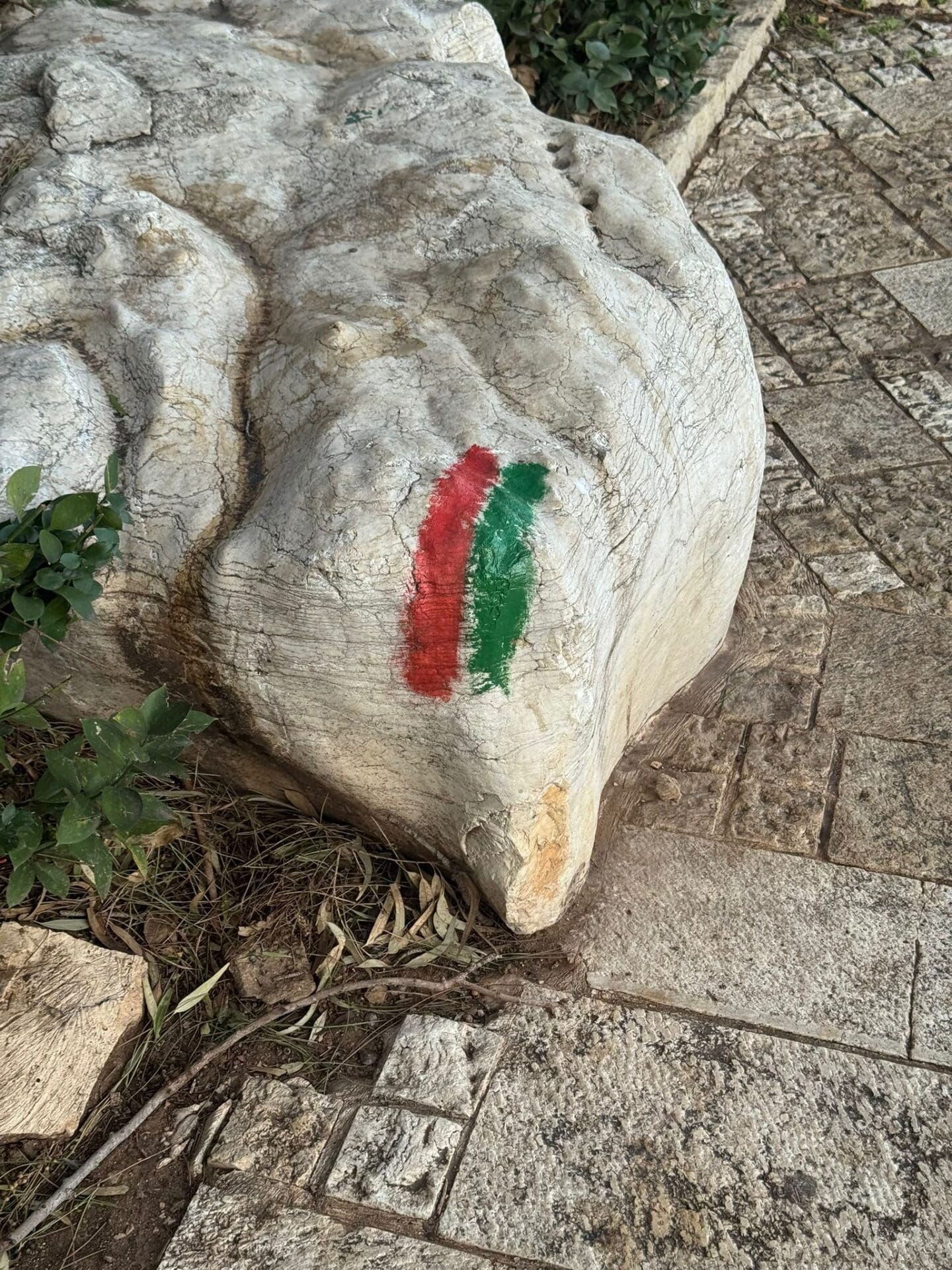 סימון אדום ירוק לאורך טיילת לואי (צילום: גל הכהן)