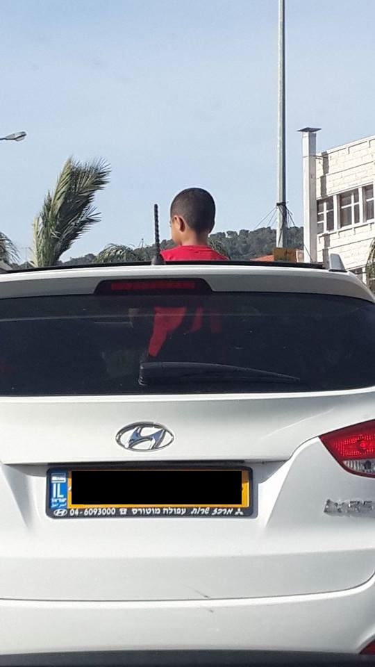 היפגעות ילדים כנוסעים ברכב (צילום: עמותת "אור ירוק")