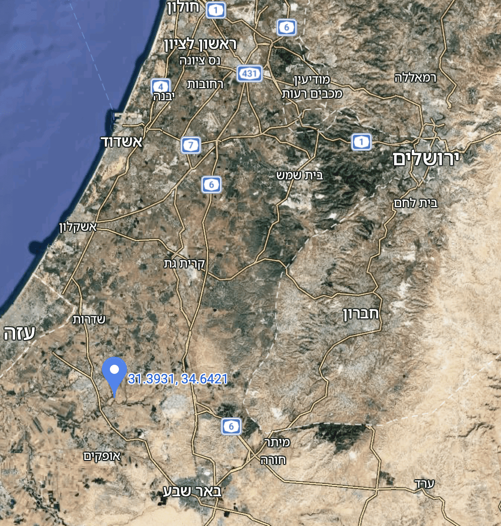 מיקום שדה תעופה ציקלג