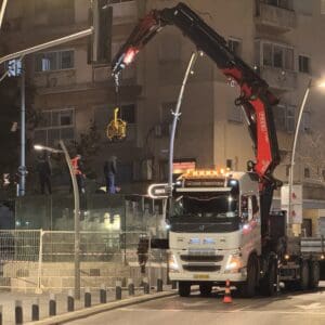 עבודות השדרוג של תחנת הכרמלית במרכז הכרמל (צילום: ירון כרמי)