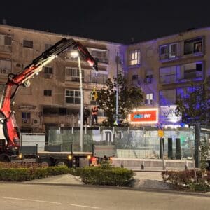 עבודות השדרוג של תחנת הכרמלית במרכז הכרמל (צילום: ירון כרמי)