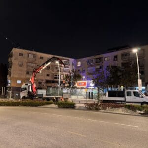 עבודות השדרוג של תחנת הכרמלית במרכז הכרמל (צילום: ירון כרמי)