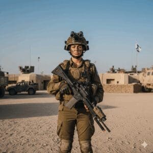 יום האישה הבינ"ל, 8 במרץ – חיילת לוחמת בצה"ל (צילום נוצר בתוכנת a.i ע"י רחלי אורבך)