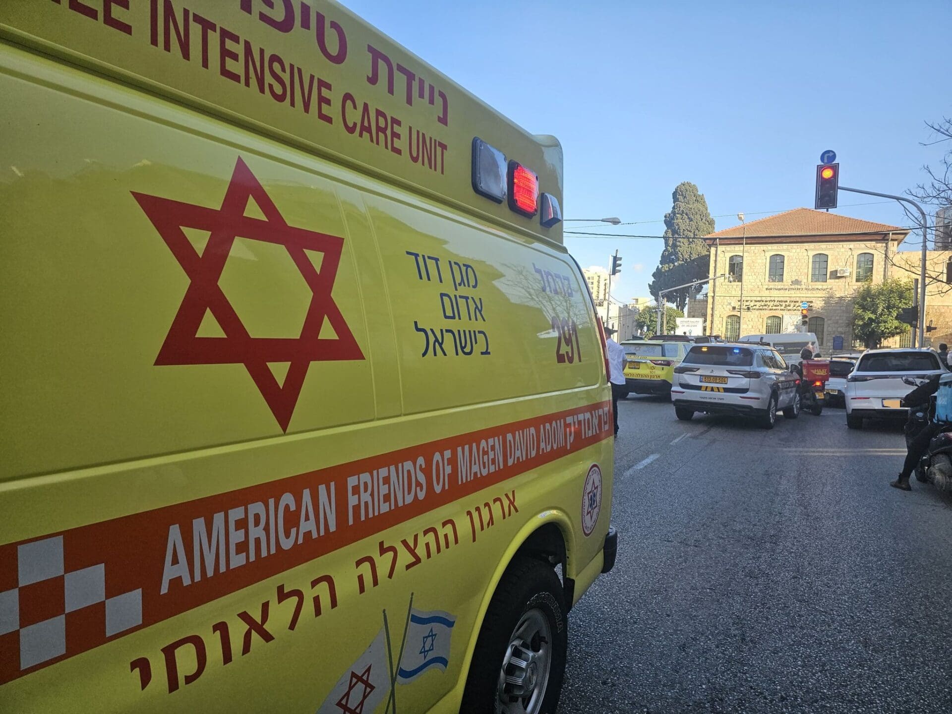 תאונת אופניים בחיפה (צילום: מד"א)