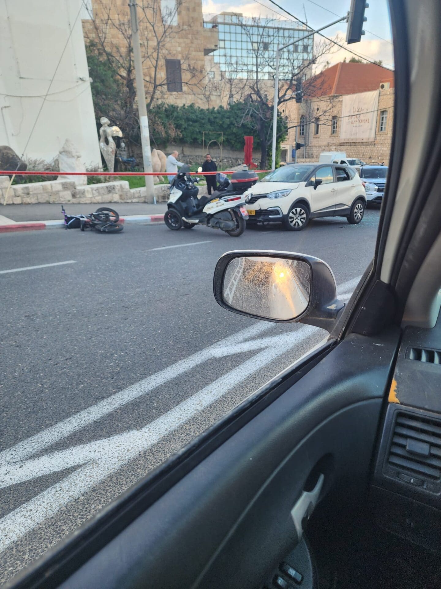 רוכב אופניים נדרס בחיפה (צילום: שווי)