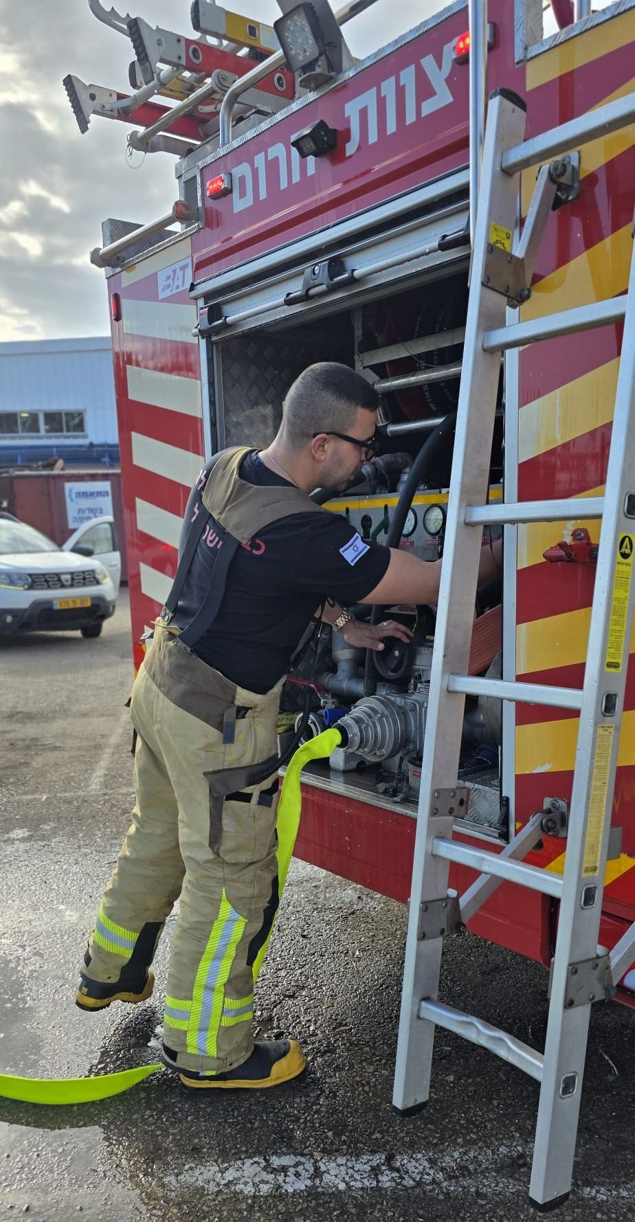 תרגיל חירום רבעוני בנמל חיפה (צילום: נמל חיפה)