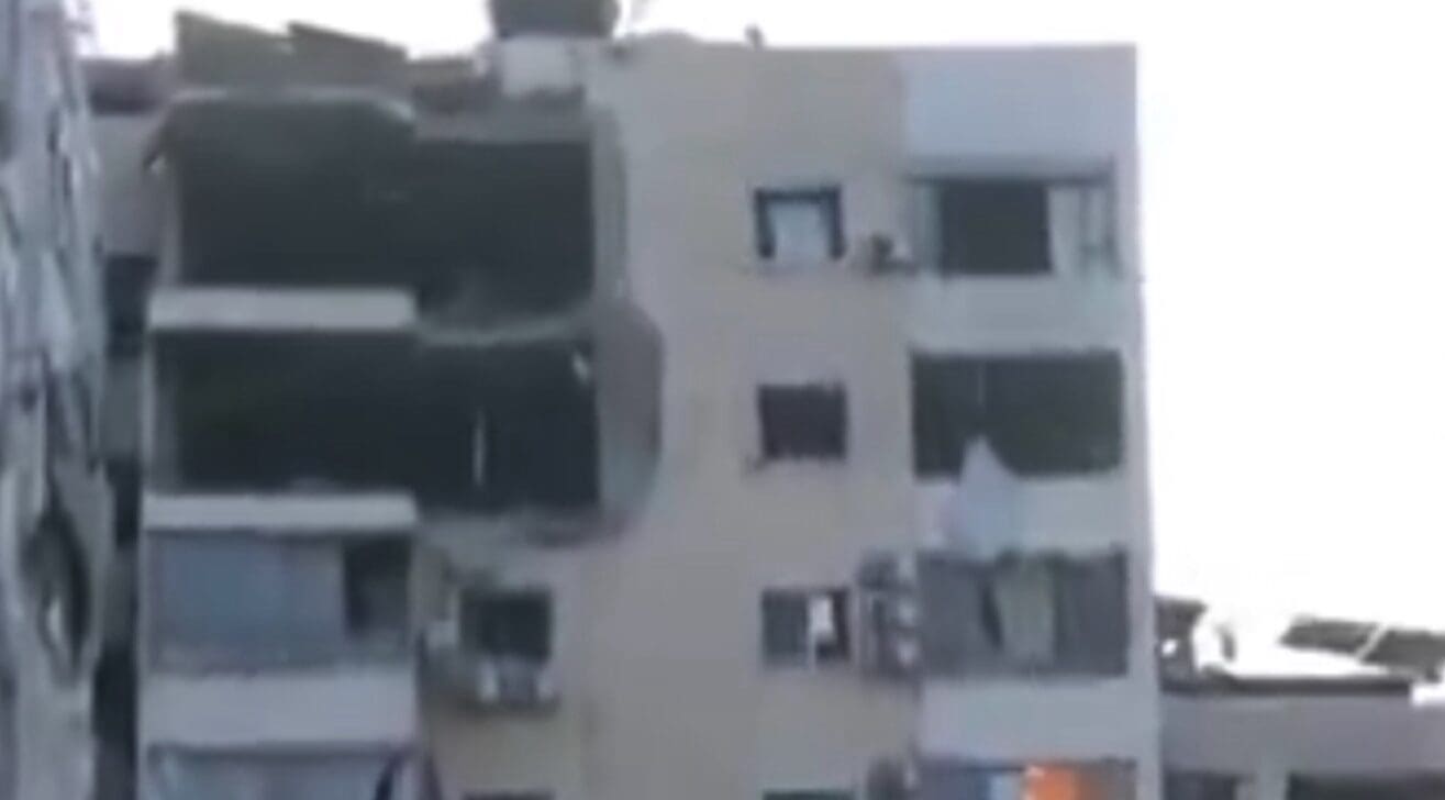 תיעוד מהדאחיה הדרומית של ביירות - צה״ל תקף בכירים בחיזבאללה - 2/3/26 (צילום: רשתות בלבנון)
