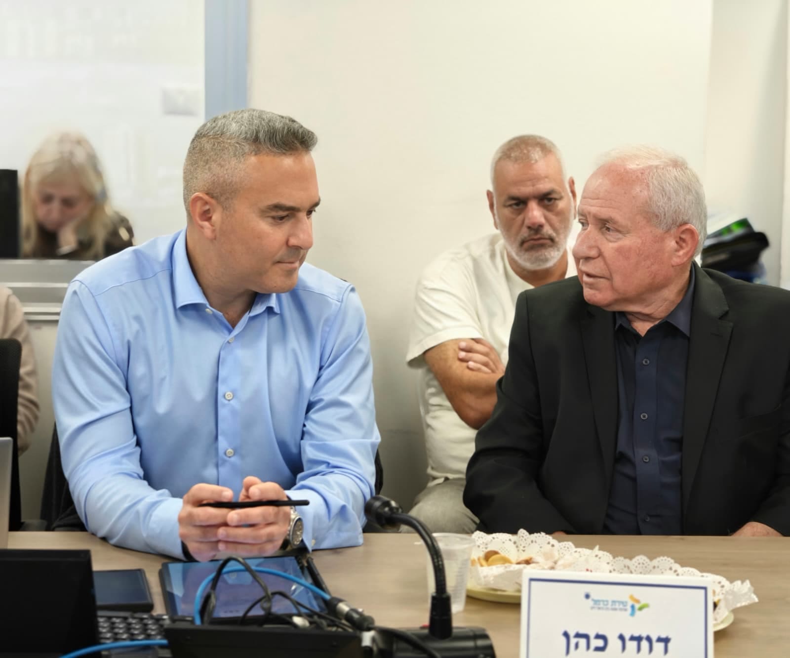 אבי דיכטר ודודו כהן (צילום: ע.טירת כרמל)