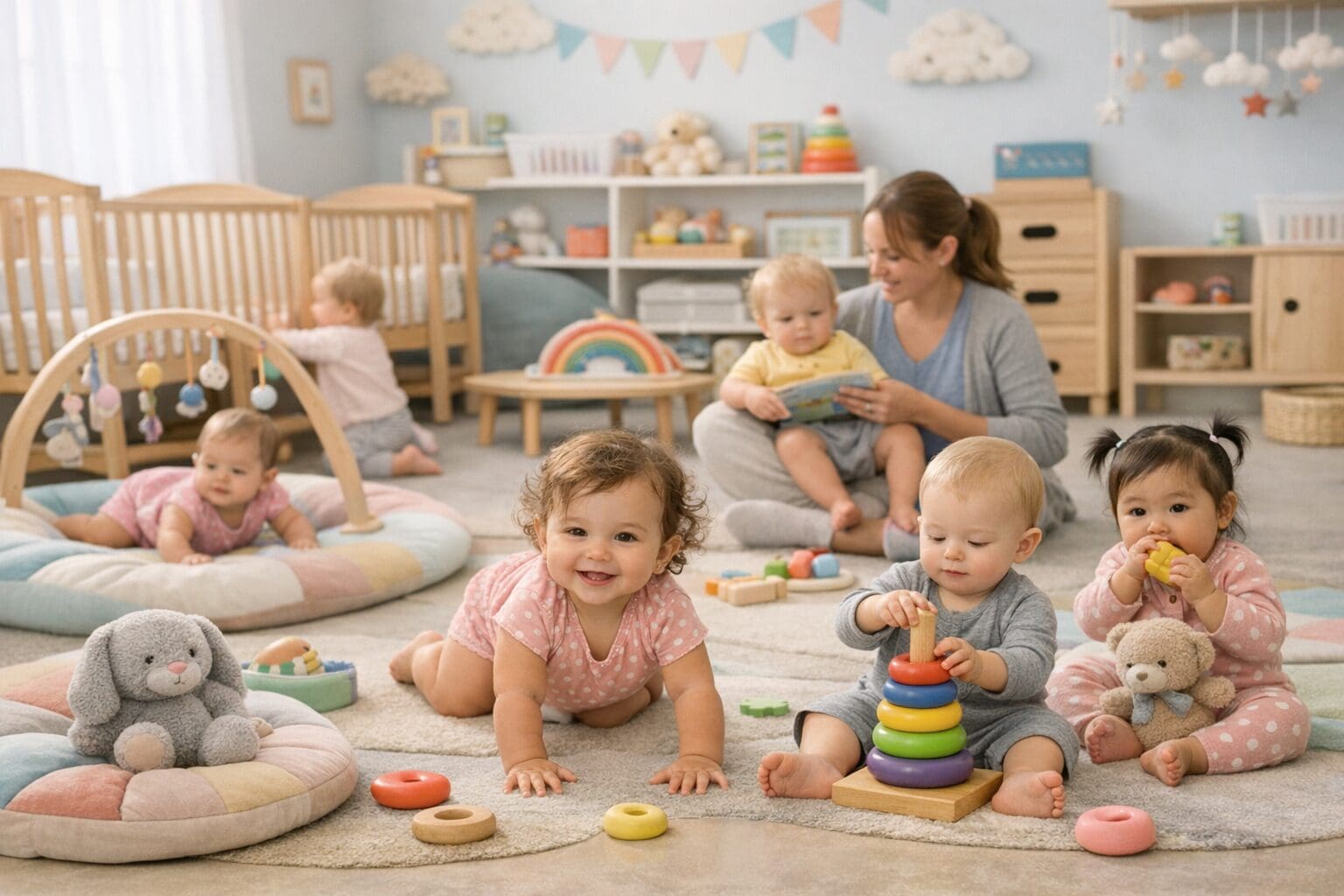 פעוטון - תינוקות אילוסטרציה (AI)