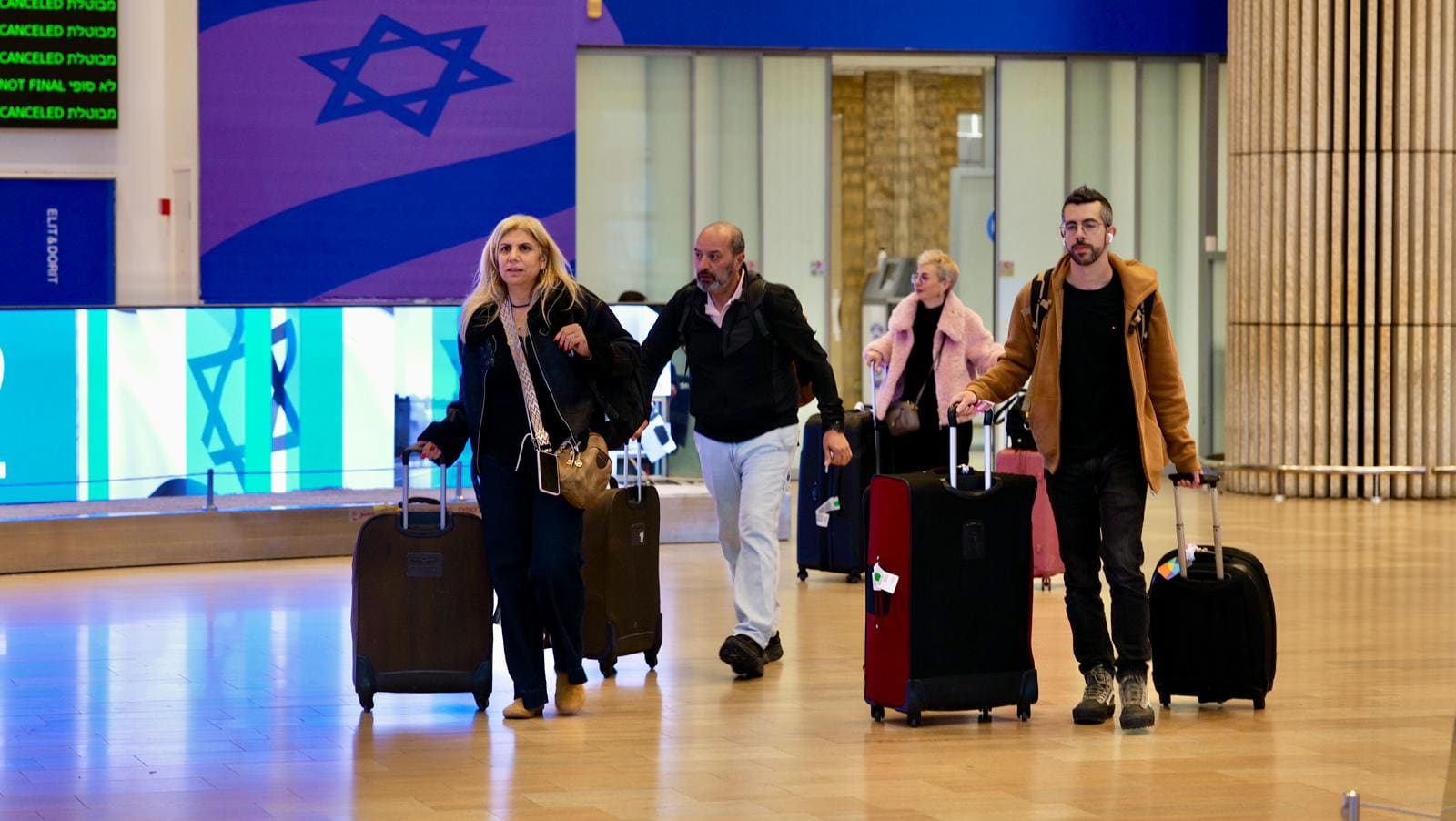 נוסעי טיסות החילוץ הראשונות ברכבת (צילום: טל הפקות וידאו)