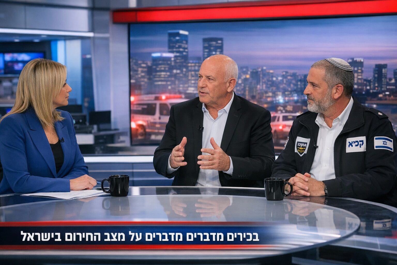 ראיון טלוויזיוני עם בכיר (AI)